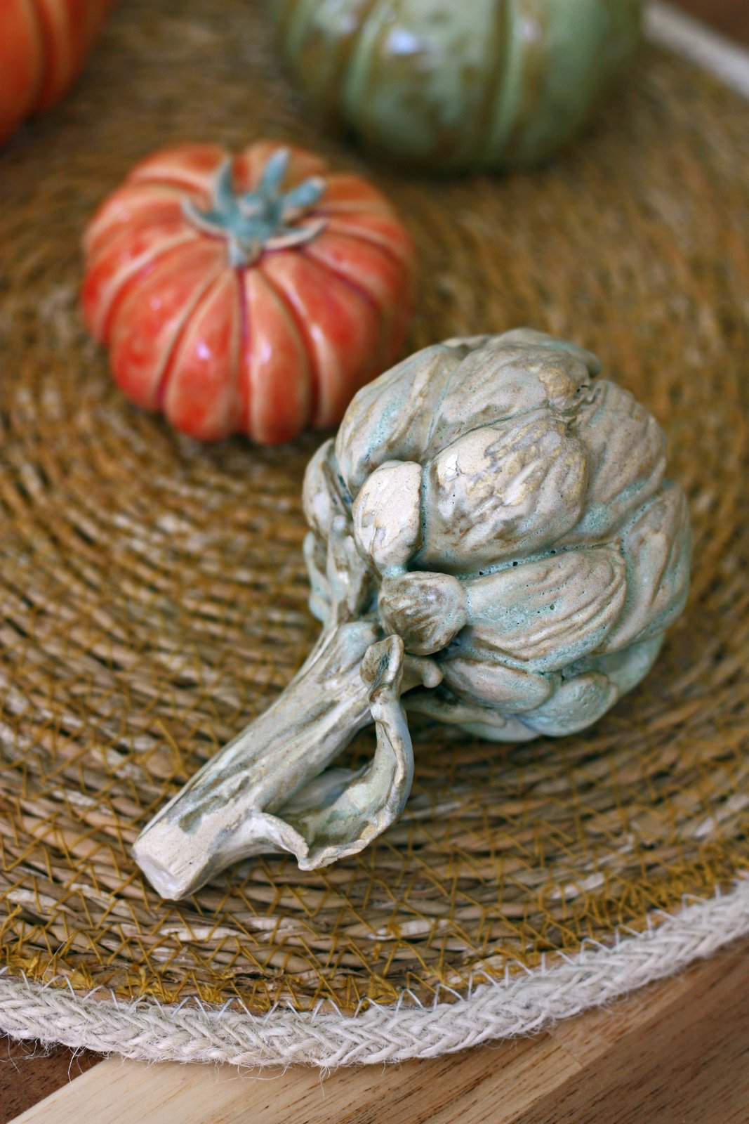 Wheel-thrown mug with speckled glaze