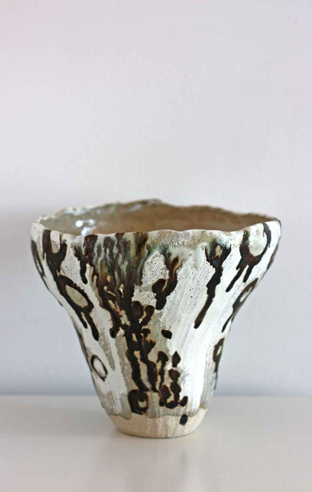 Jarrón alto texturizado